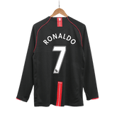 Manchester United RONALDO #7 Auswärts-Fußballtrikot Retro 2007/08 – Langarm